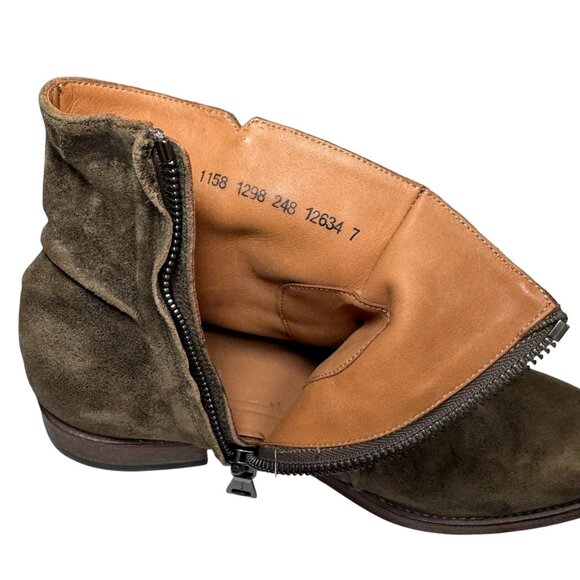 $698 John Varvatos Collection Morrison Sharpei Leather Boots Brown Khaki size 7 - Picture 8 of 11